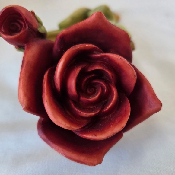 Eames Rose Tea Light Holder Decor Signed - Picture 2 of 9